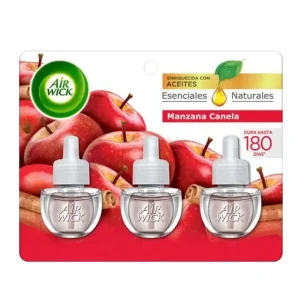AirWick Recarga Desodorante Electrico Manzana Canela 3 unid