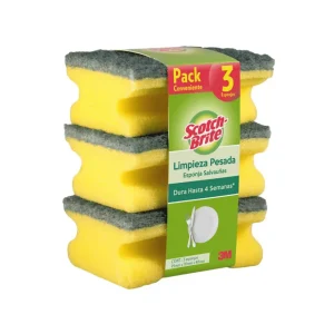 Scotch-Brite Esponja Limpieza Pesada Salvauñas 3 unid