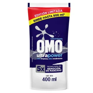 Omo Detergente Líquido Ultra Power 400 cc