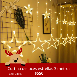 Cortina de luces (estrellas) 3 metros