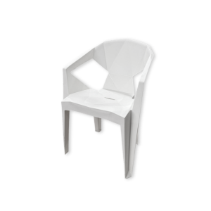 Silla PVC White/Black Hex