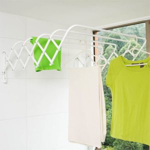 Tendedero de ropa plegable Sencillo de 100 cm para pared – 5 tubos – Acero pintado