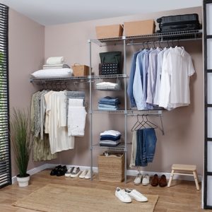 Grand Closet – Estantería Metalíca Tipo Closet Armable ajustable de 100 a 250 cm