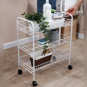 Organizador de espacios 3 Canastas en acero con Ruedas