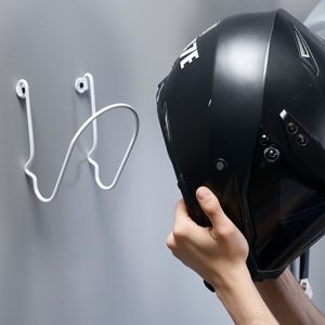 Soporte de Casco en Acero para Moto o Bicicleta