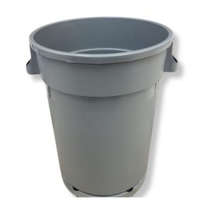 BASURERO GRIS DE 120 LITROS REDONDO