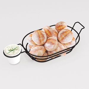 Canasta con soporte salsera