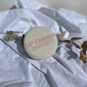 Joyero de terciopelo redondo novia – Organizador elegante y portátil