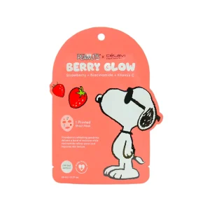 Mascarilla "Berry Glow" Strawberry + Nacinamide + Vitamin C - Snoopy x Celavi