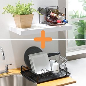 Combo Escurridor + Porta vinos Onix – Negro