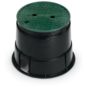 Registro circular 10 in. cuerpo negro y tapa verde