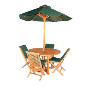 Juego Jardín Teka con sombrilla