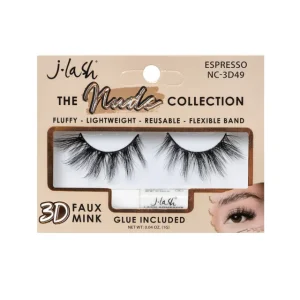 Pestañas - Espresso Nude Collection Lash con pegamento.