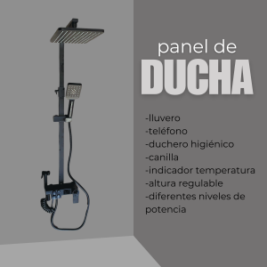Panel de ducha baral black digital