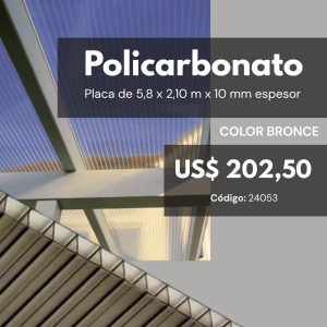 Placa Policarbonato Bronce