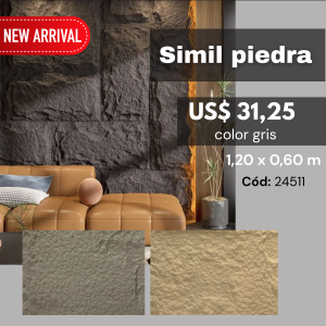 Panel PU Simil Piedra gris