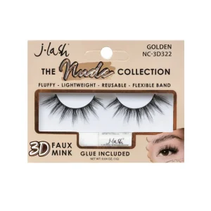 Pestañas - Golden Nude Collection Lash con pegamento.