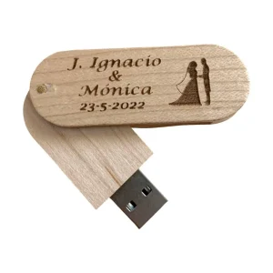 Pendrive Personalizado de Madera Natural | 32 GB y 64 GB USB 3.0