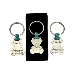 Llavero Bautizo Personalizado con Forma de Bebé
