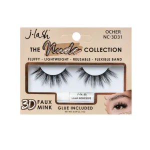 Pestañas - Ocher Nude Collection Lash con pegamento.