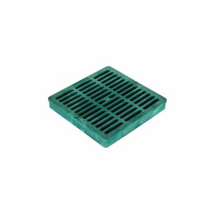 Rejilla cuadrada plana de 9 in. verde