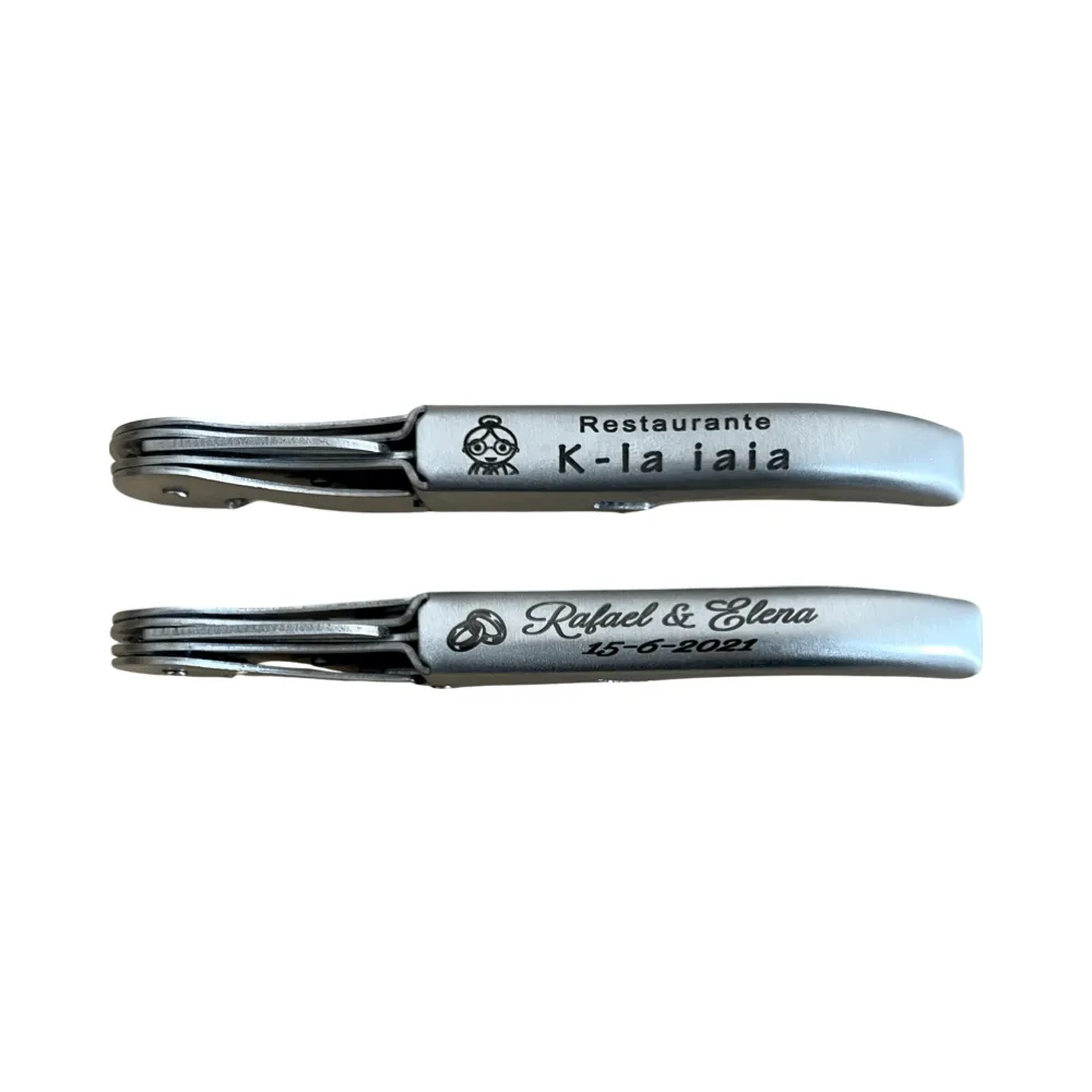 Sacacorchos Personalizado para Bodas y Eventos – Acero Inoxidable Tipo Loro