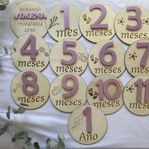 Discos Cumple Mes Personalizados • Regalo Mes a Mes Bebé | Regala Amor