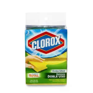 Clorox Esponja Doble Uso Acanalada Cuida Uñas 3 unid