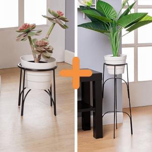 Combo Soporte piso arco bajo + Soporte piso arco alto – Negro