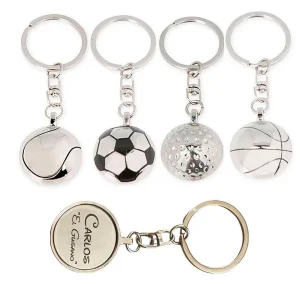 Llavero Personalizado pelota de Futbol, Baloncesto, Golf o Tenis