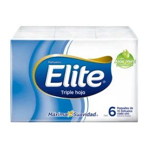 Elite Pañuelo Aloe Vera Triple Hoja 6 paquetes de 10 unid c/u