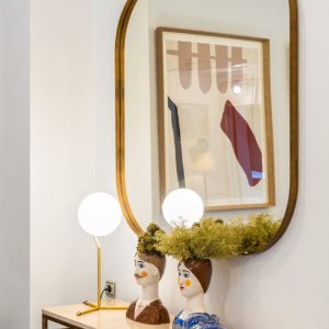 Espejo esquinas  doble patina oro