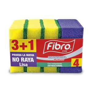 Fibro Esponja Standard 3 + 1 No rayas 4 unid