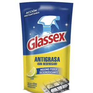 Glassex Antigrasa limón recarga 420 cc
