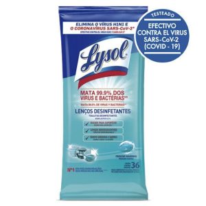 Lysol Toallas Desinfectantes Frescura Marina 36 unid