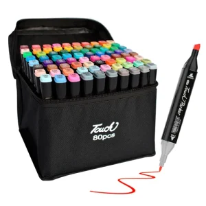 Set x 80 marcadores doble punta