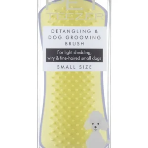 Pet Teezer Cepillo Desenredante para Mascotas Pequeñas Lila y Amarillo 1 unid