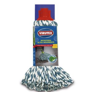 Virutex Repuesto Mopa Redonda Microfibra Tiras 1 unid